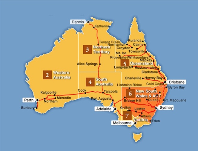 Australia Rail Map